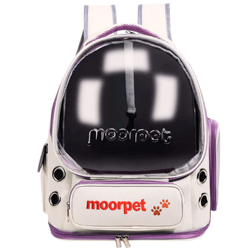 Дихаючий Рюкзак для Кішки з Ілюмінатором MoorPet Orbit Портативна Капсула з Вентиляційними Отворами та Бічними Кишенями для Аксесуарів 42&times;34&times;27 см для Котів Вагою до 8 кг MoorBV фото