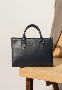 Жіноча шкіряна сумка Fancy синя фото