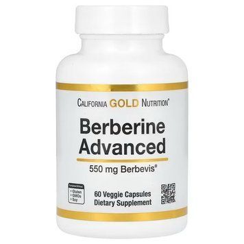 California Gold Nutrition Berberine Advanced 550 mg 60 капсул фото