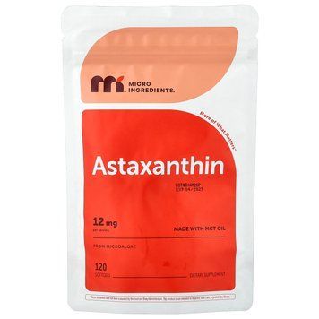 Micro Ingredients Astaxanthin 12 mg 120 рідких капсул - Micro Ingredients