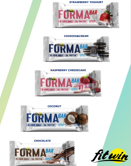 FitWin FORMA Bar неглазуровані (БЕЗ ЦУКРУ) 60 грам Малиновий чізкейк FOR-003 фото