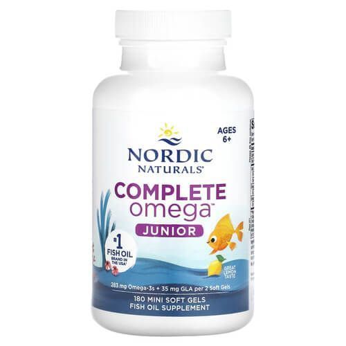 Nordic Naturals Complete Omega Junior Lemon 180 рідких міні-капсул Nordic Naturals купити в Україні