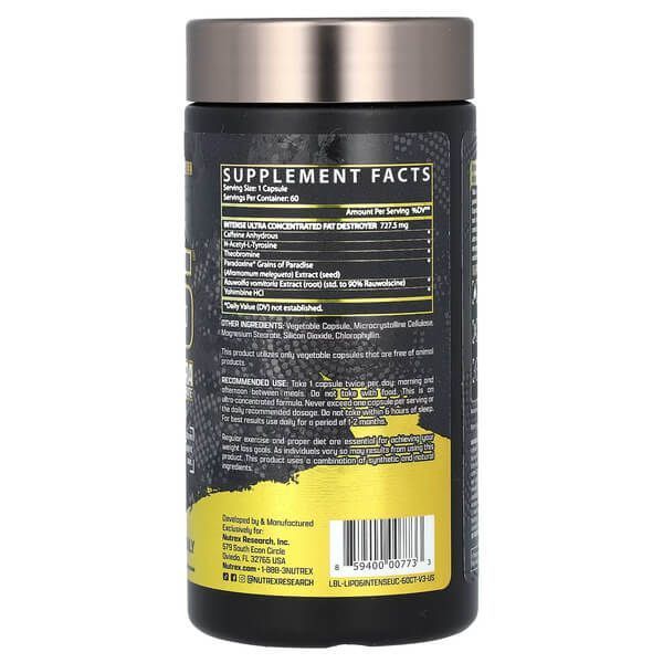 Nutrex Lipo-6 Intense Ultra Concentrate 60 капсул (USA) NRX-00773 фото