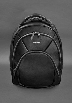 Шкіряний рюкзак чорний краст BN-BAG-48-g фото