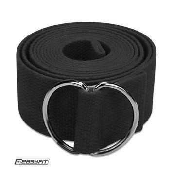 Ремінь для йоги EasyFit Чорний EF-1830-BK фото