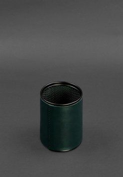 Стакан для ручок у шкіряному чохлі зелений краст BN-SP-malachite фото