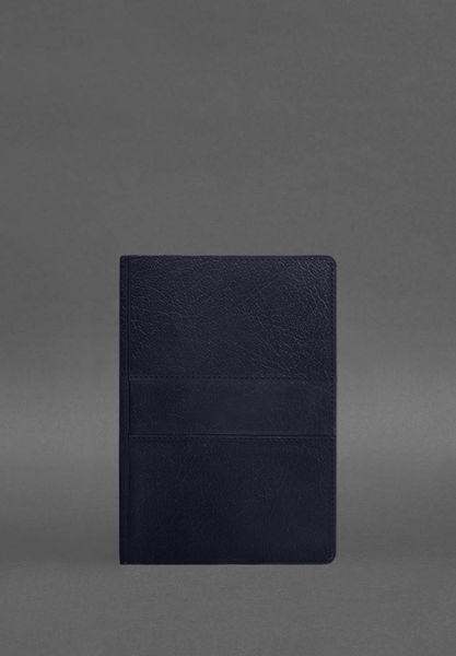 Шкіряний блокнот А5 (софт-бук) 9.3 синій Краст BN-SB-9-3-A5-navy-blue фото