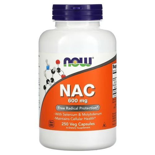 NOW NAC 600 mg 250 капсул NOW FOODS купити в Україні