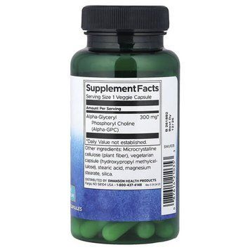 Swanson Alpha GPC 300 mg 60 рослинних капсул - Swanson