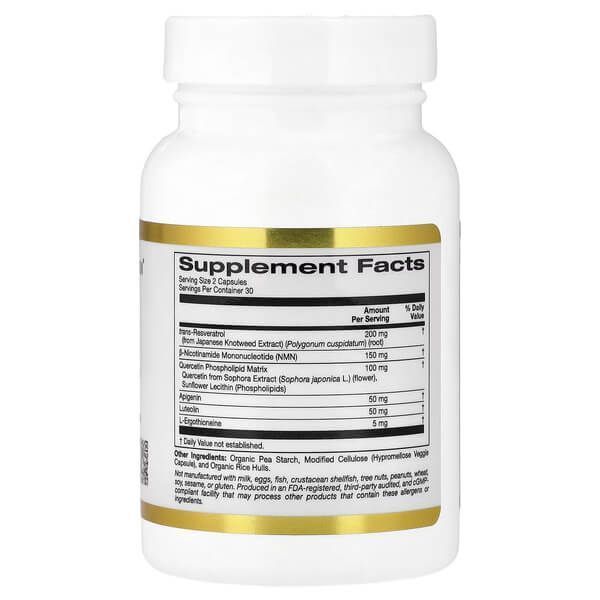 California Gold Nutrition NMN Complex 60 рослинних капсул California Gold Nutrition купити в Україні