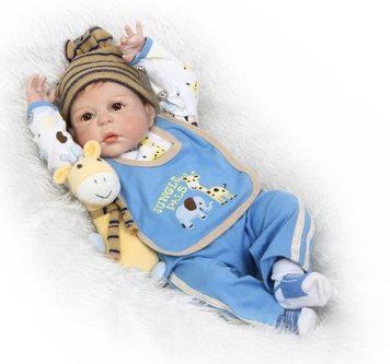 Силіконова Колекційна Лялька Реборн Reborn Хлопчик Льова (Вінілова Лялька) Висота 57 см Rerorn Doll фото
