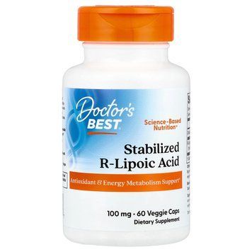 Doctor's Best Stabilized R-Lipoic Acid 100 mg 60 рослинних капсул - Doctor's Best