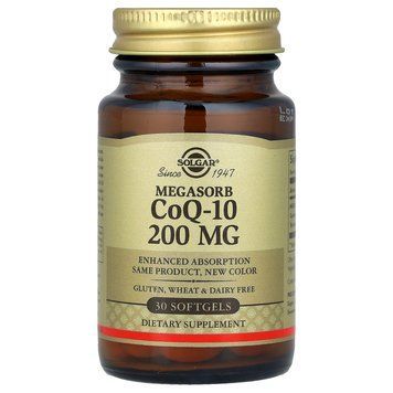 Solgar Megasorb CoQ-10 200 mg 30 рідких капсул - Solgar