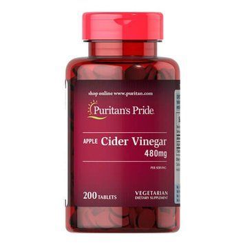 Puritan's Pride Apple Cider Vinegar 480 mg 200 таблеток (01.2027) 02941 фото