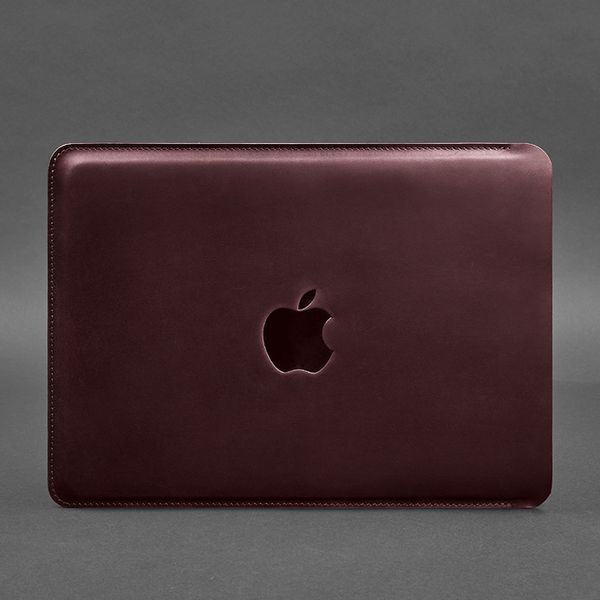 Шкіряний чохол для MacBook 13 дюйм Бордовий Crazy Horse BN-GC-7-vin-kr фото
