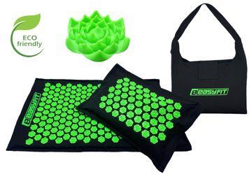 Масажний килимок EasyFit AcuRelax з голками (аплікатор Кузнєцова) чорно-зелений EasyFit купити в Україні