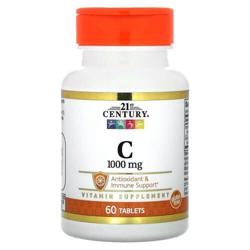 21st Century Vitamin C 1,000 mg 60 таблеток 21st Century купити в Україні