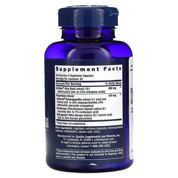 Life Extension Adrenal Energy Formula 60 вегетаріанських капсул - Life Extension