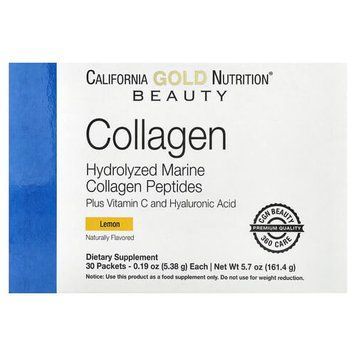 California Gold Nutrition Marine Collagen Peptides 30 пакетиків, Лимон SLM-01315 фото