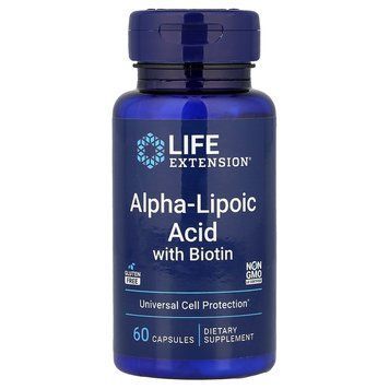 Life Extension Alpha-Lipoic Acid with Biotin 60 капсул (03.2027) - Life Extension