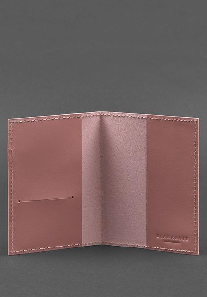 Шкіряна обкладинка для паспорта та військового квитка 1.2 рожева BN-OP-1-2-pink-peach фото
