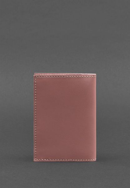 Шкіряна обкладинка для паспорта та військового квитка 1.2 рожева BN-OP-1-2-pink-peach фото
