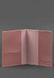 Шкіряна обкладинка для паспорта та військового квитка 1.2 рожева BN-OP-1-2-pink-peach фото 3