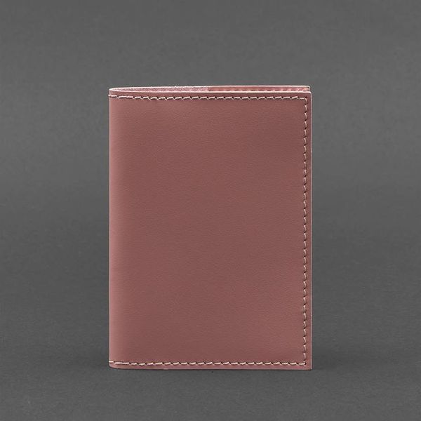 Шкіряна обкладинка для паспорта та військового квитка 1.2 рожева BN-OP-1-2-pink-peach фото