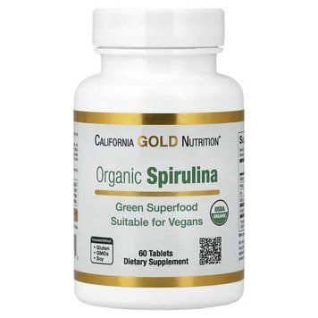 California Gold Nutrition Organic Spirulina 60 таблеток CGN-01175 фото