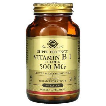 Solgar Vitamin B1 500 мг 100 таблеток Solgar купити в Україні