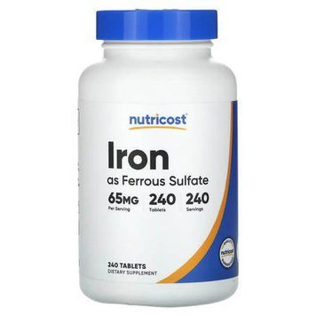 Nutricost Iron 65 mg 240 таблеток NCS-67270 фото