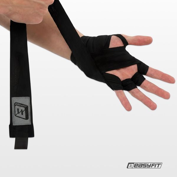 Бинти для боксу EasyFit Classic Wrap 3,5 м EF-0374-35-bk фото