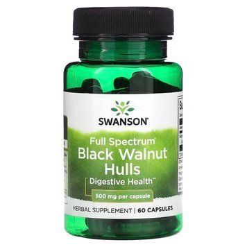 Swanson Full Spectrum Black Walnut Hulls 500 mg 60 капсул SW1362 фото