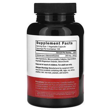 Force Factor Selenium 200 mcg 120 рослинних капсул Force Factor купити в Україні