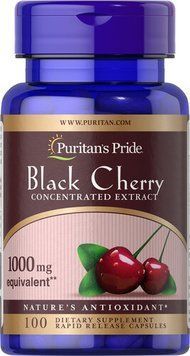 Puritan's Pride Black Cherry Extract 1000 mg 100 капсул 15691 фото
