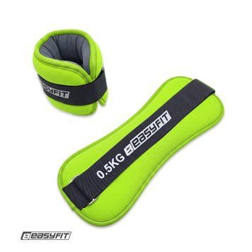 Обтяжувачі EasyFit Comfort 0,5 кг для ніг та рук з металом (пара) EF-1005-GN фото
