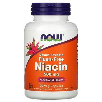 NOW Flush-Free Niacin 500 mg 90 капсул NOW-00498 фото