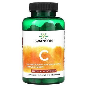 Swanson Buffered Vitamin C with Bioflavonoids 500 mg 100 капсул Swanson купити в Україні