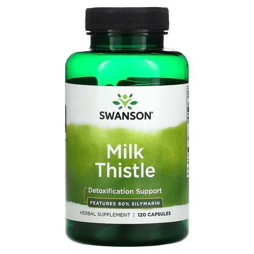 Swanson Milk Thistle Features 80% Silymarin 120 капсул - Swanson