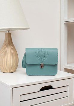 Шкіряна жіноча бохо-сумка Лілу бірюзова BN-BAG-3-tiffany фото