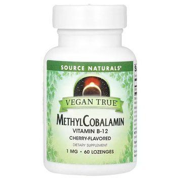Source Naturals Vitamin B-12 MethylCobalamin Cherry 1 mg 60 льодяників SNS-02576 фото