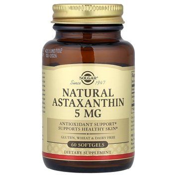 Solgar Natural Astaxanthin 5 mg 60 рідких капсул - Solgar