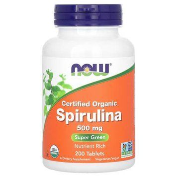 NOW Spirulina 500 mg 200 таблеток NOW-02698 фото