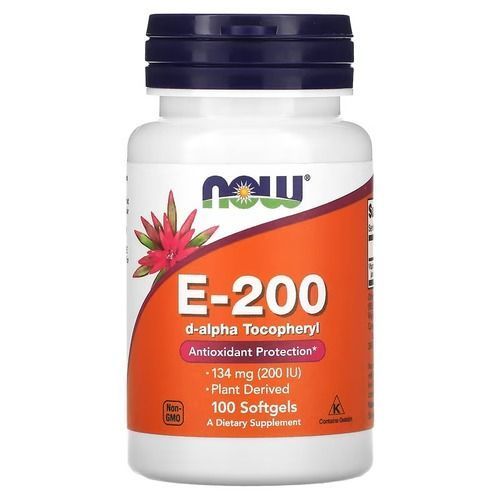NOW E-200 134 mg 100 рідких капсул - NOW FOODS