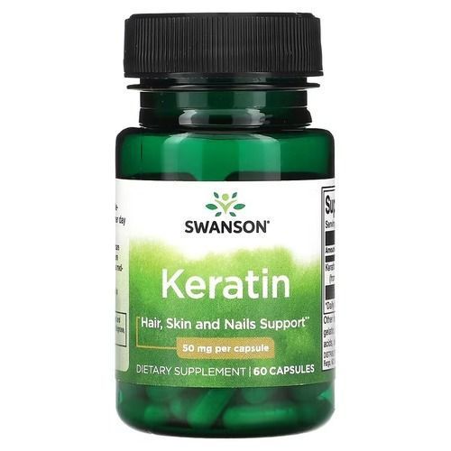 Swanson Keratin 50 mg 60 капсул Swanson купити в Україні