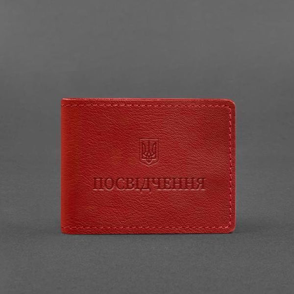Універсальна шкіряна обкладинка для посвідчення червона BN-IDC-3-red фото