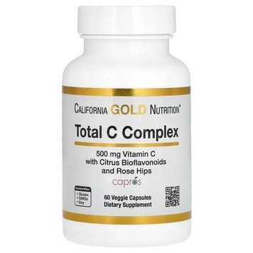 California Gold Nutrition Total C Complex 500 mg 60 капсул California Gold Nutrition купити в Україні