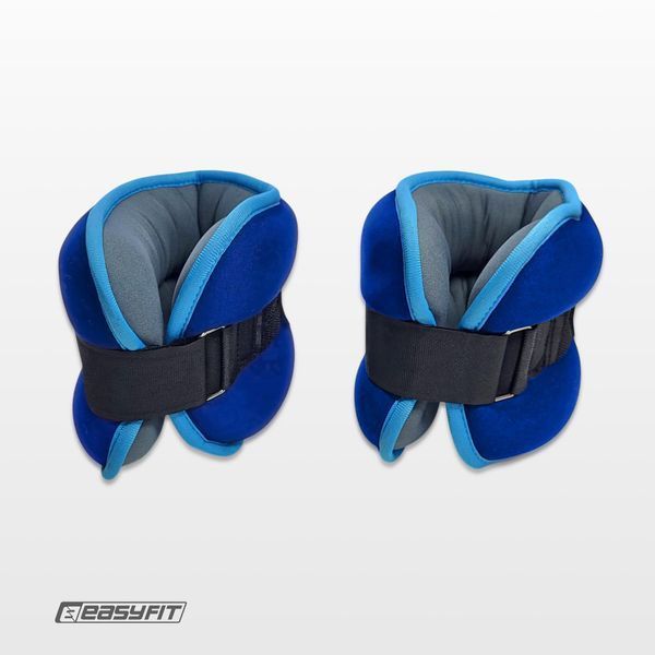 Обтяжувачі EasyFit Comfort 2 кг для ніг та рук з металом (пара) EF-1020-BL фото