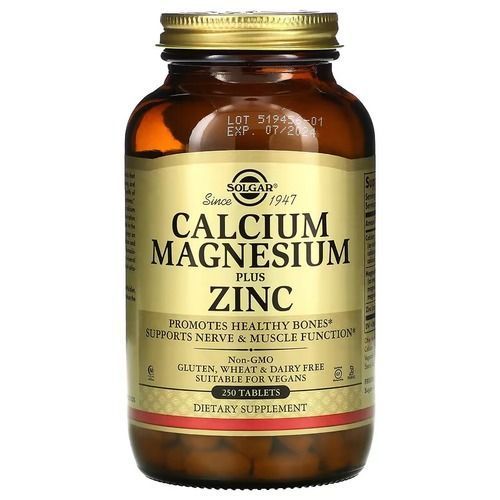 Solgar Calcium Magnesium Plus Zinc 250 таблеток Solgar купити в Україні