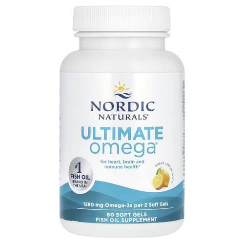 Nordic Naturals Ultimate Omega (1280 mg) 60 рідких капсул, Лимон NOR-01790 фото